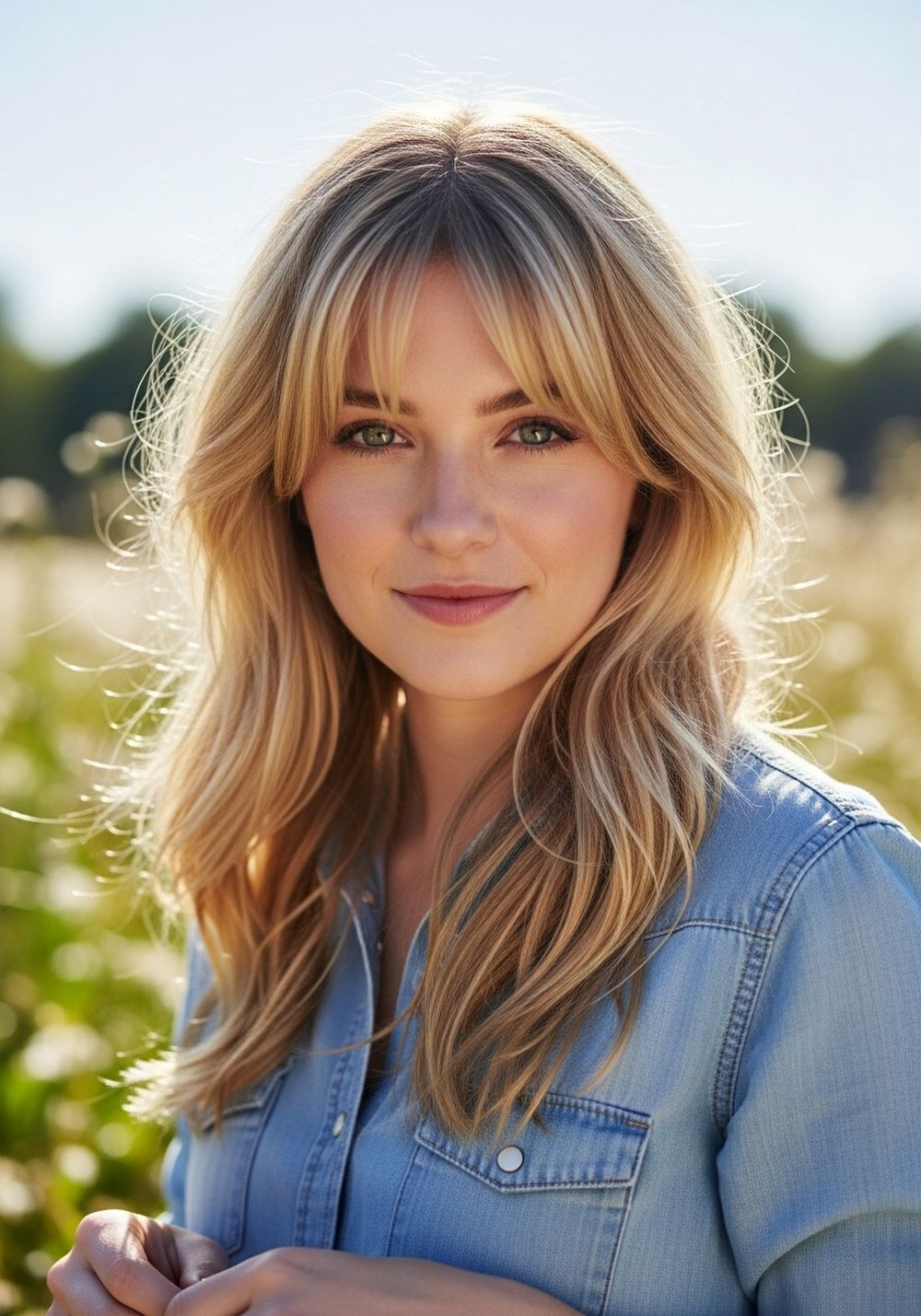 Airy Face-Framing Feathered Blonde Layers Hairstyle