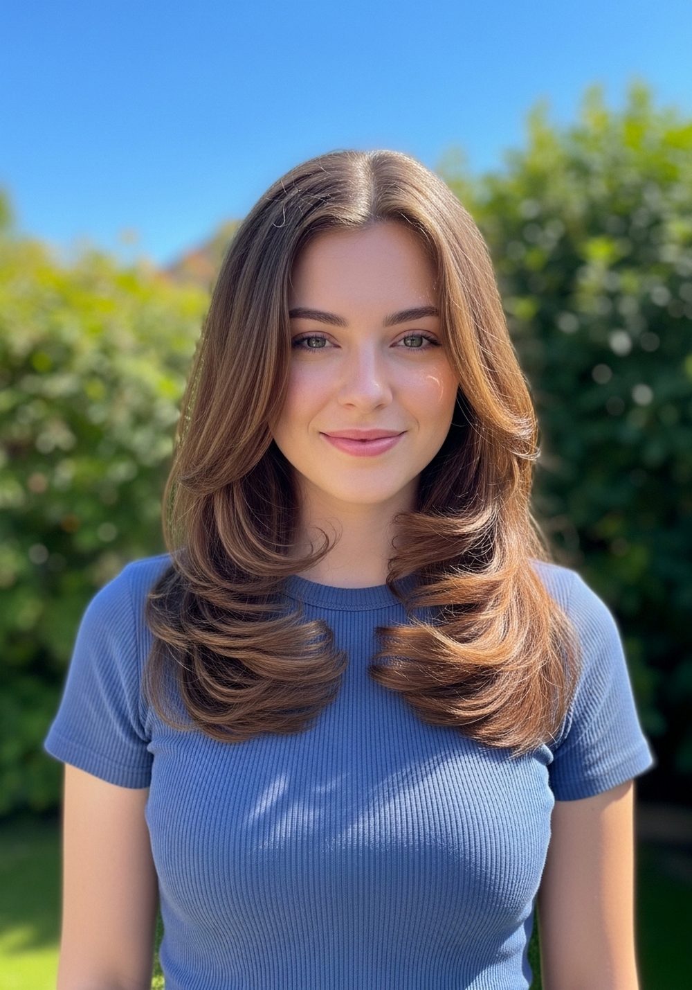 Bouncy Blowout Bottom Layer Cut Hairstyle