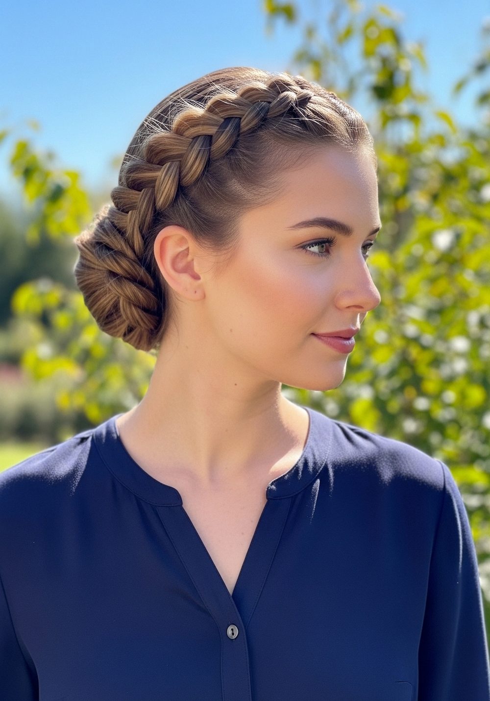 Braided Crown Bundle Hairstyle