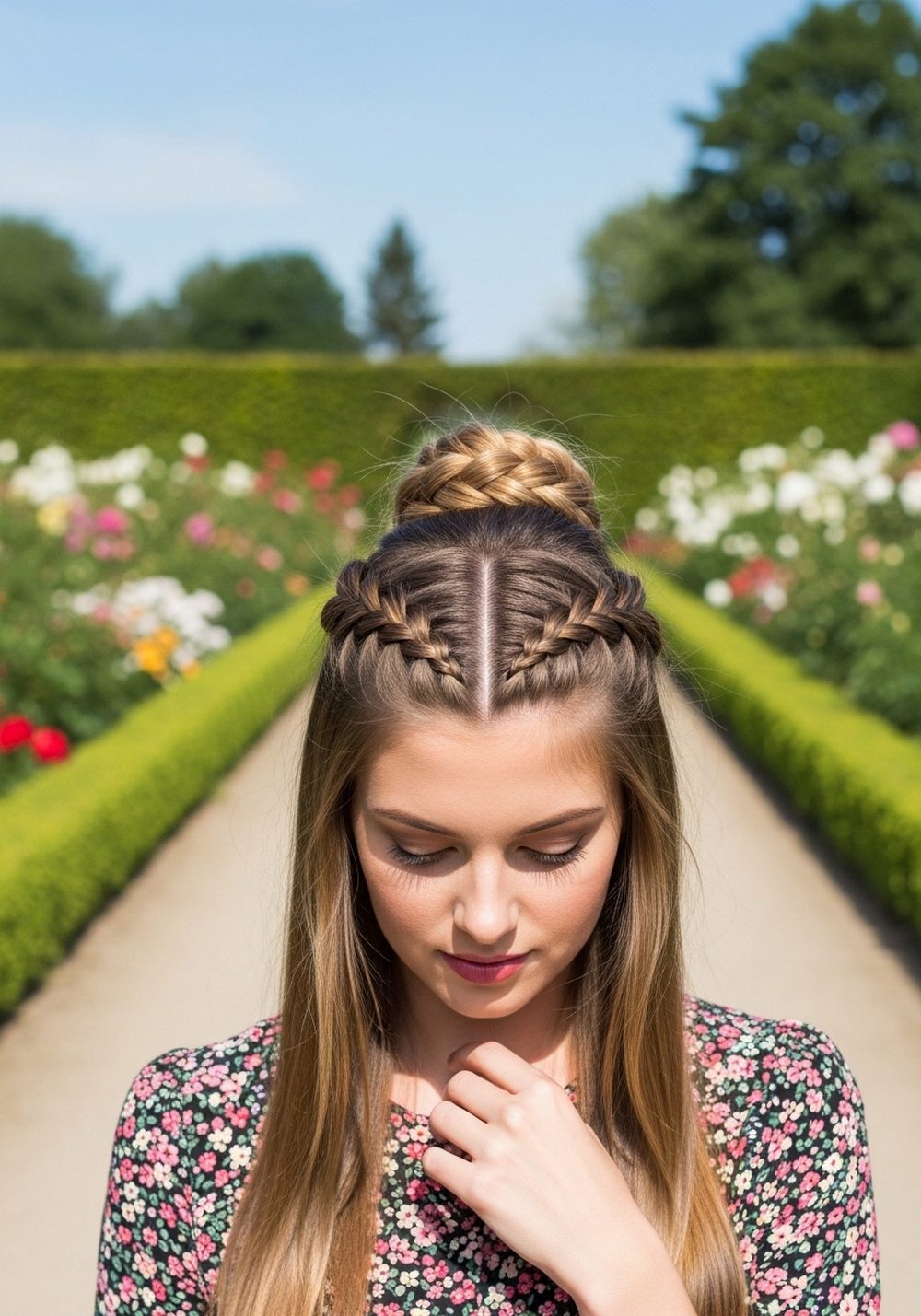 Braided Crown Bundle Hairstyle