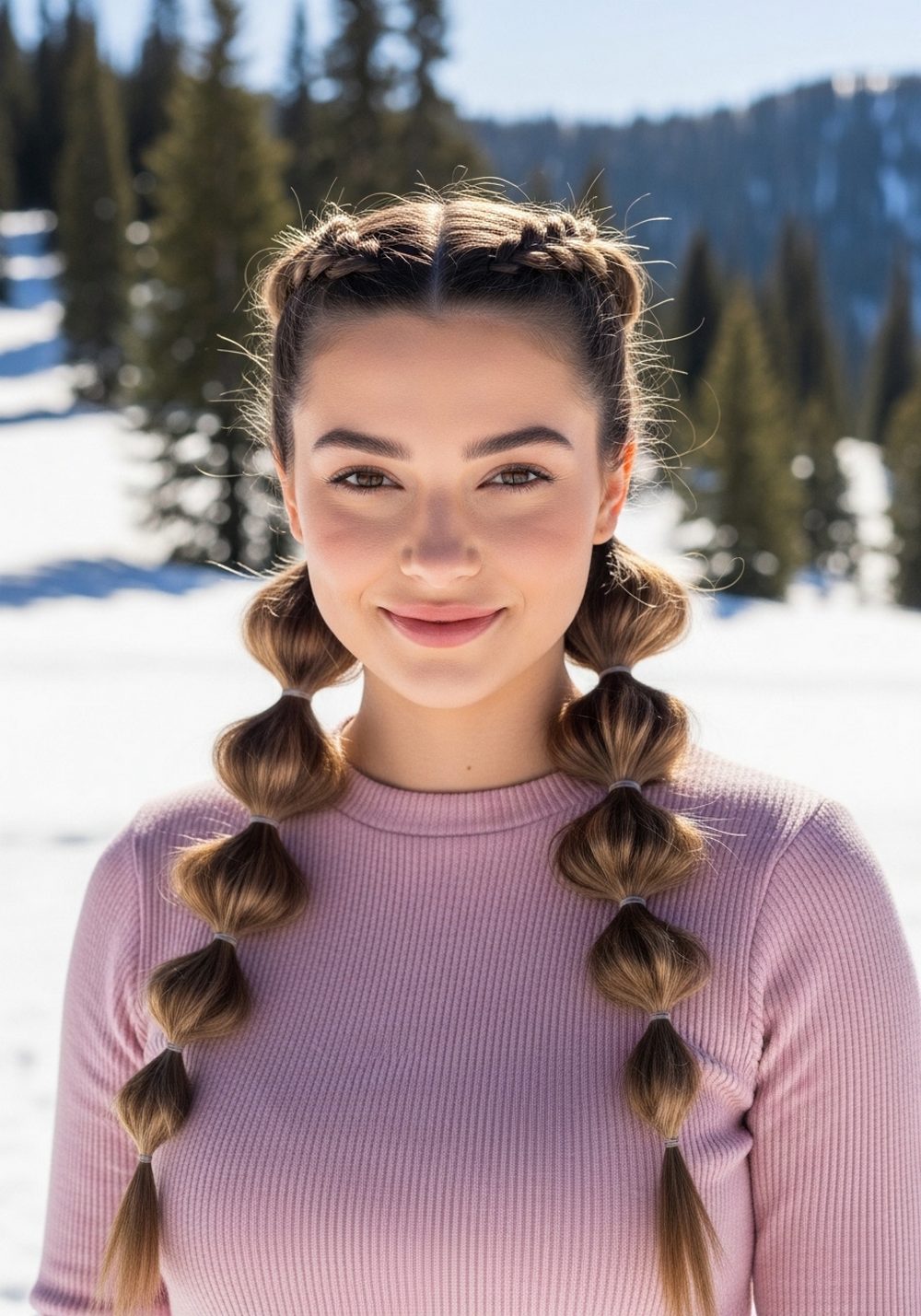 Bubble Braid Pigtails Hairstyle
