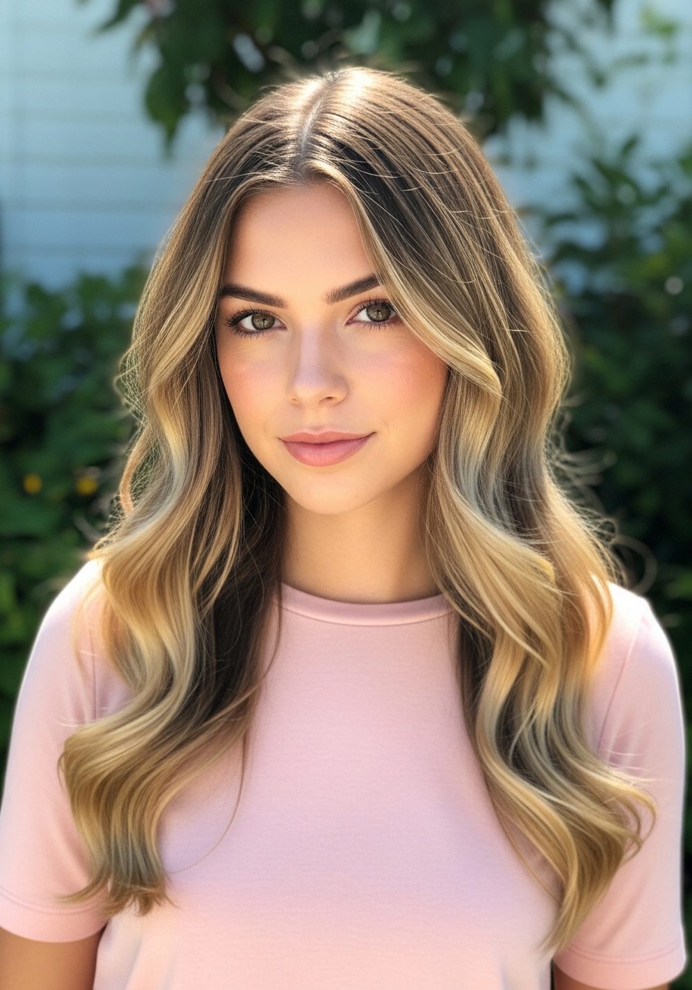 Center-Part Loose Waves Hairstyle