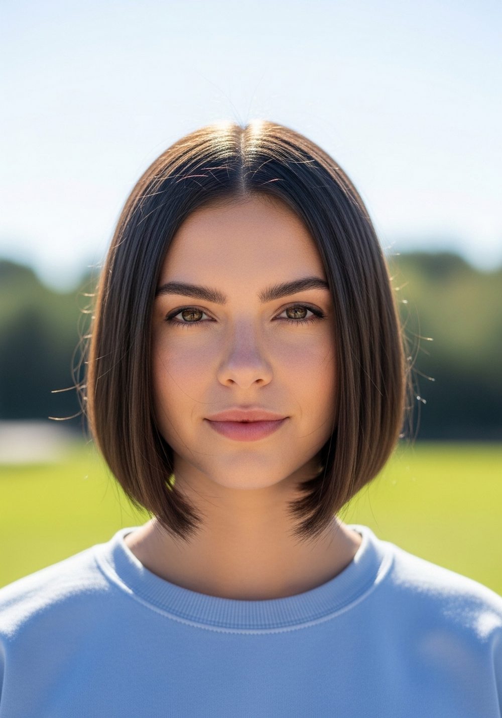 Chin-Length Precision Cut Hairstyle