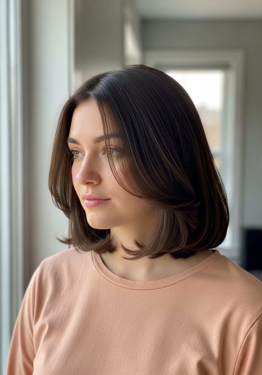 Curled Ends Lob Hairstyle