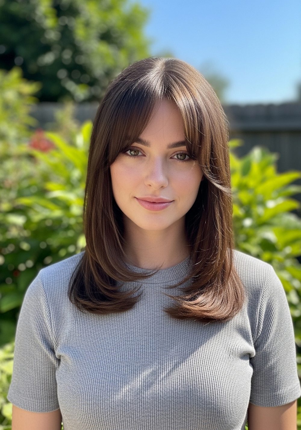 Curtain Bang Flip Hairstyle