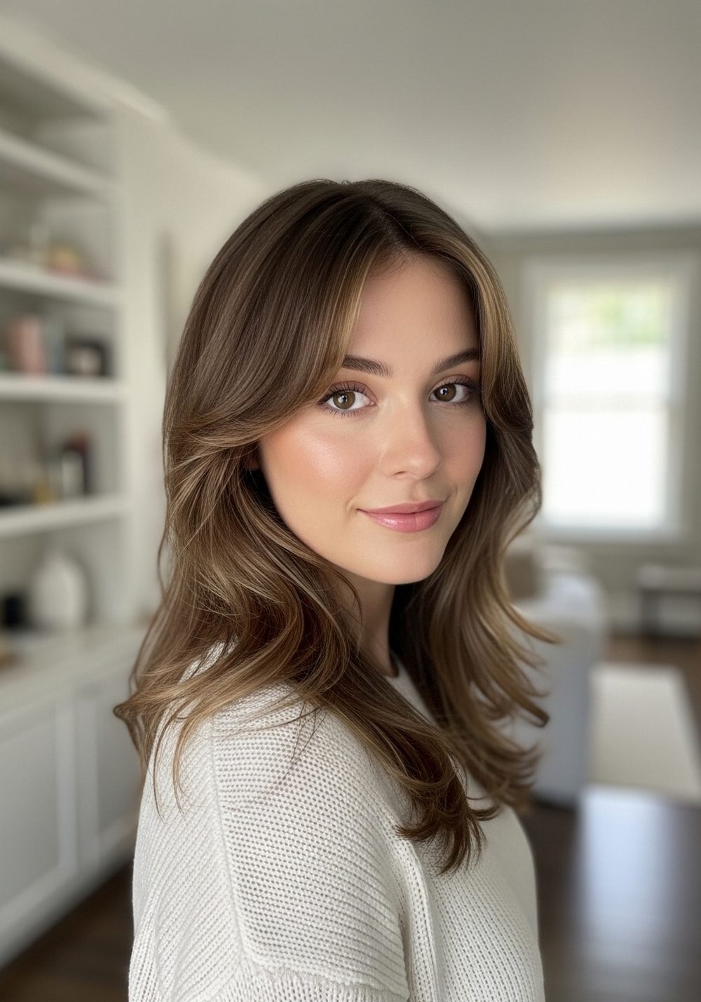 Curtain Fringe Waves Hairstyle