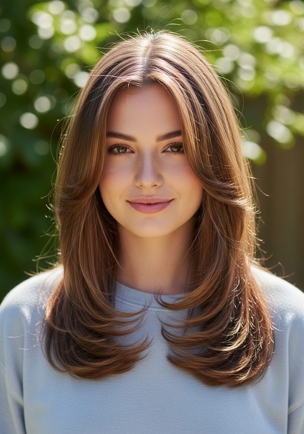 Face-Framing Bottom Layer Cut Hairstyle