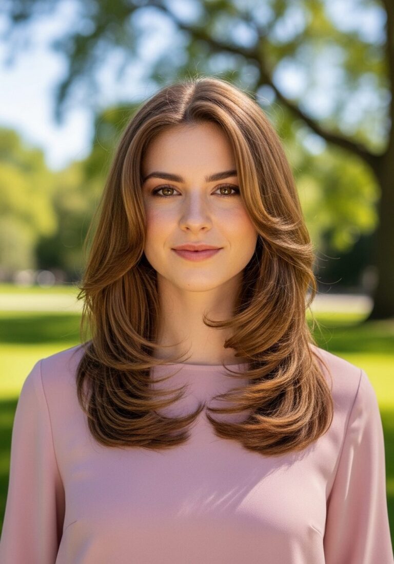 Face-Framing Butterfly Layers Hairstyle