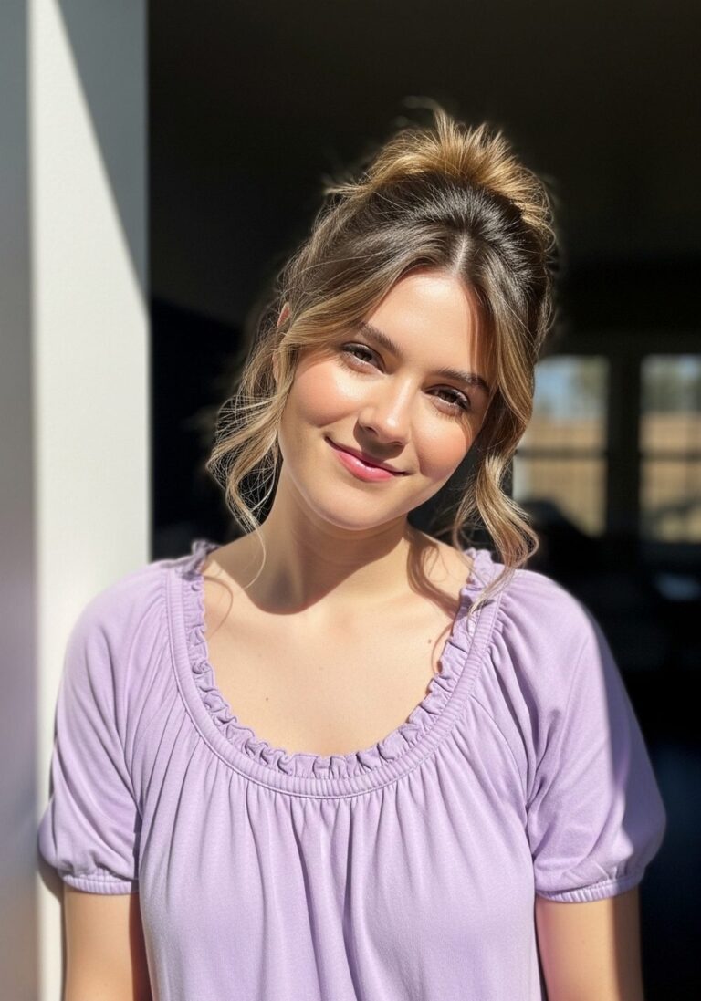 Face-Framing Messy Bun Hairstyles