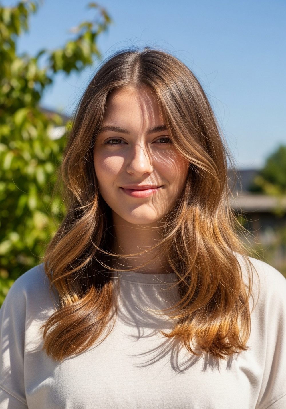 Feathered End Bottom Layer Cut Hairstyle