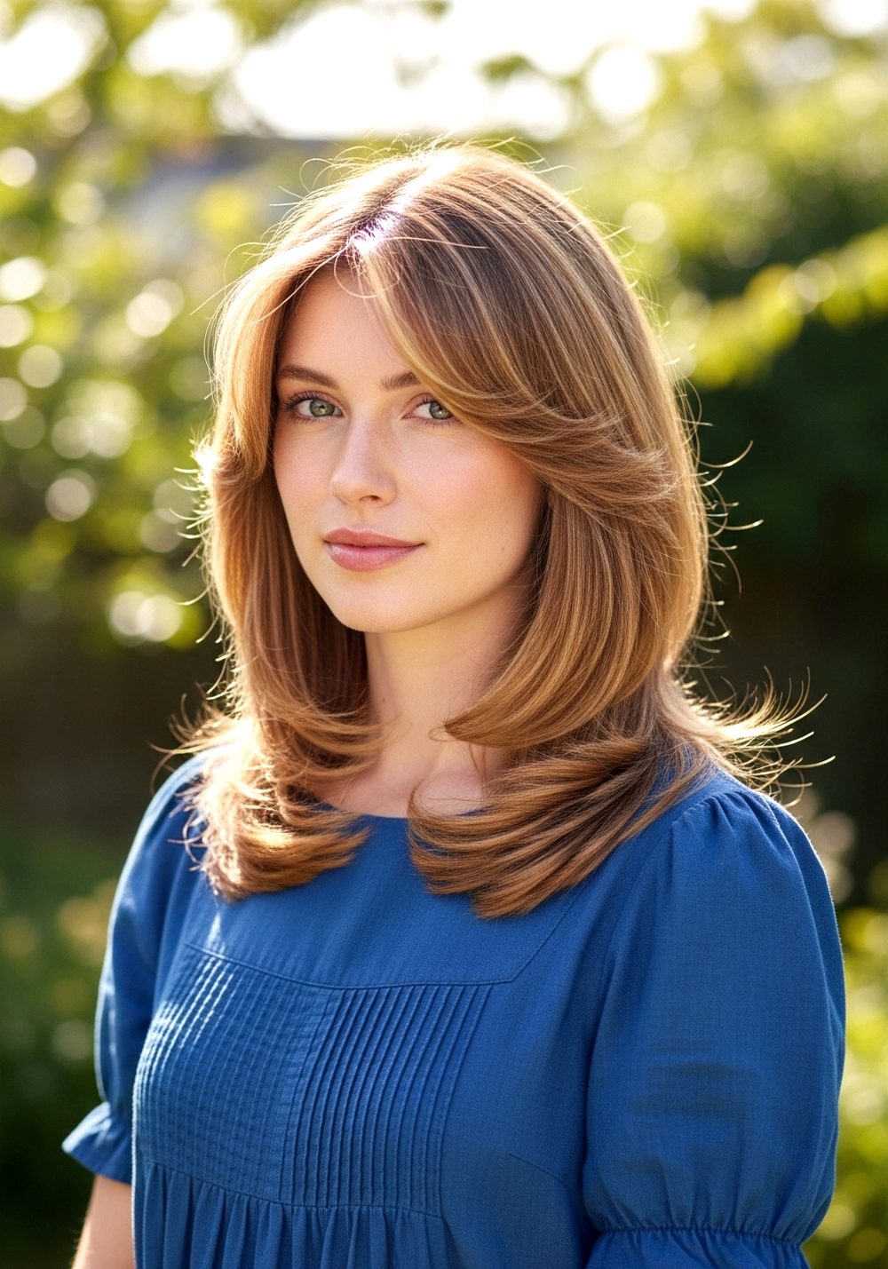 Feathered Face-Framing Blowout Hairstyle