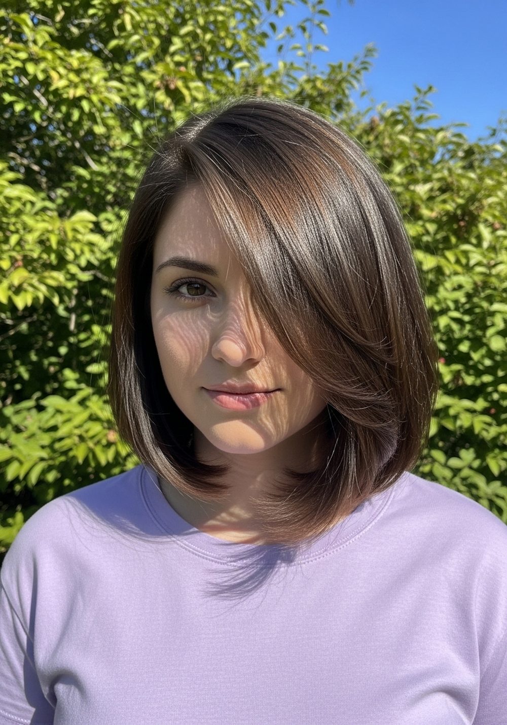 Glossy Lob Cassie Hairstyle