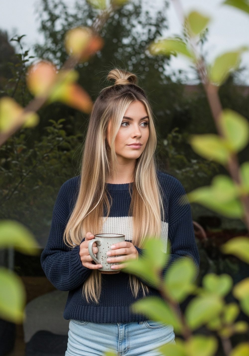 Half-Up Mini Bundle Hairstyle