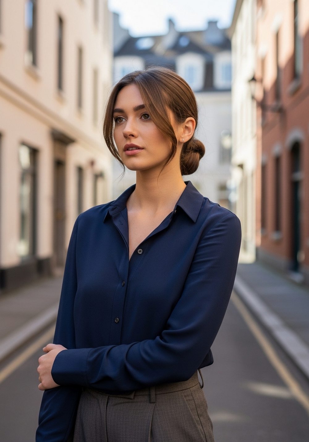 Knotted Nape Bundle Hairstyle