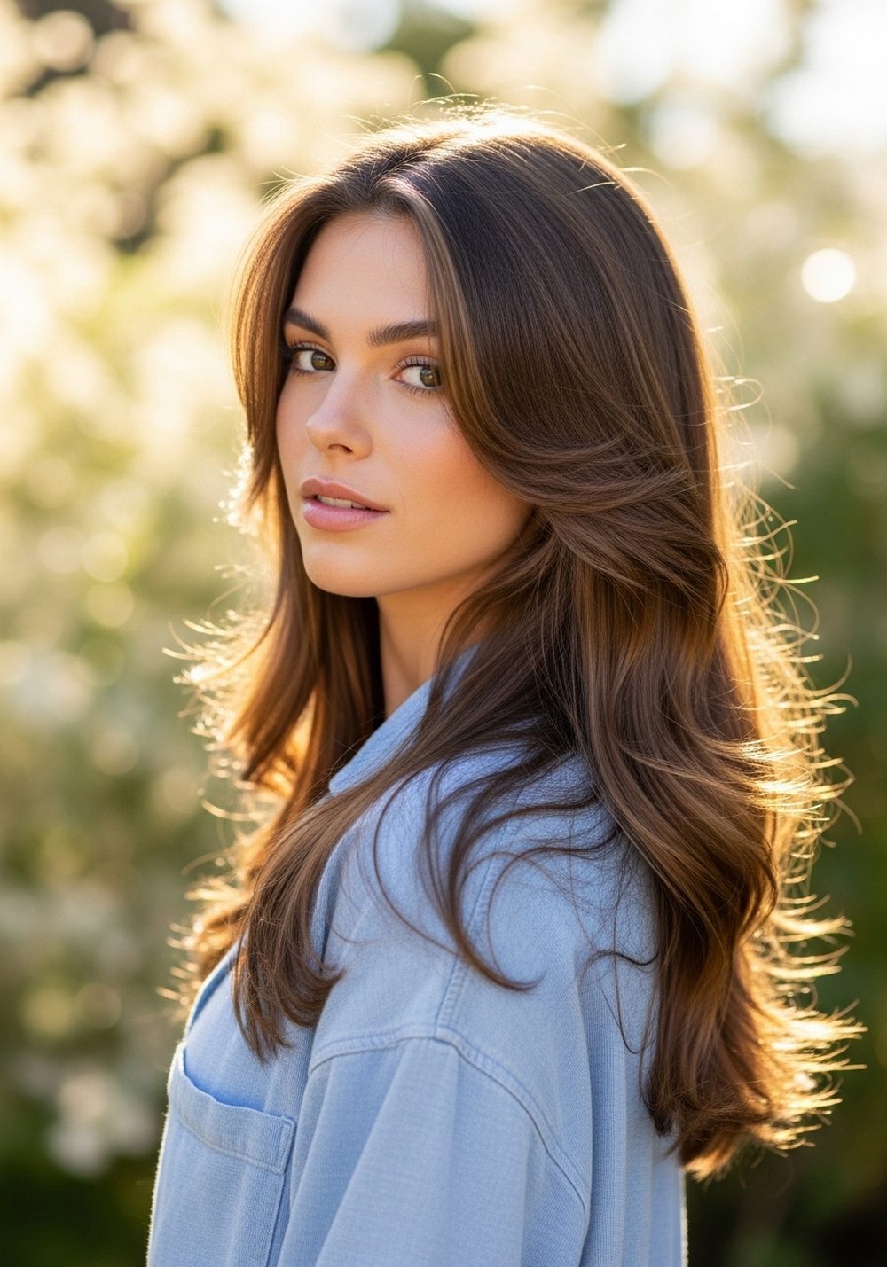 Long Flowing U Cut Hairstyle