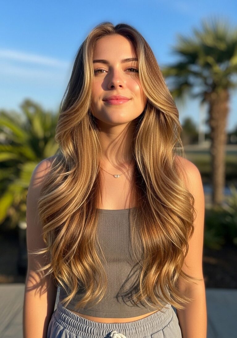 Long Layered Vacation Bundle Hairstyle