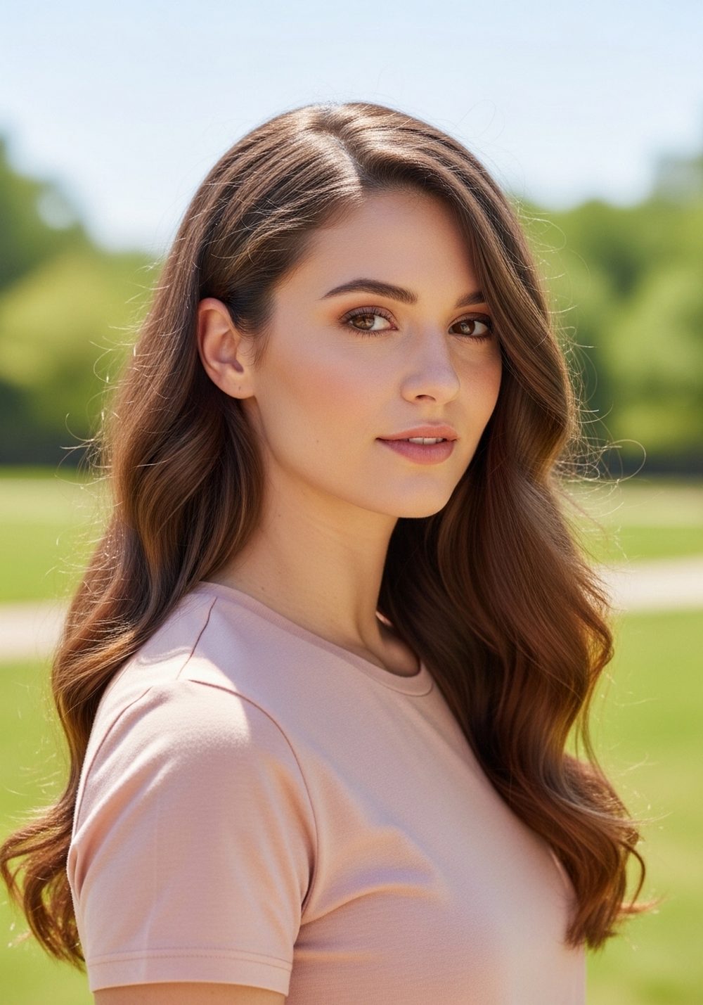 Long Waves with Deep Part Hairstyle