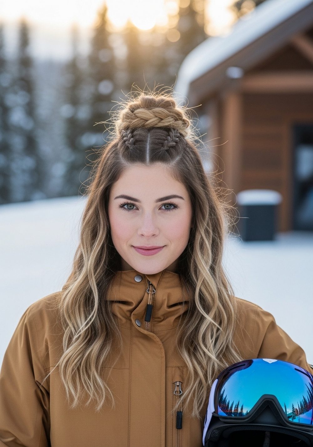 Low Braided Bun Hairstyle