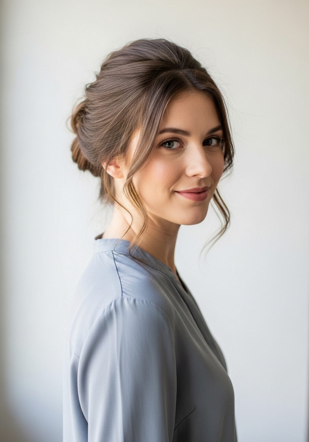 Messy French Twist Hairstyle