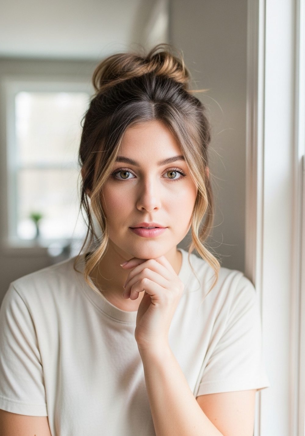 Messy Low Bun Hairstyle