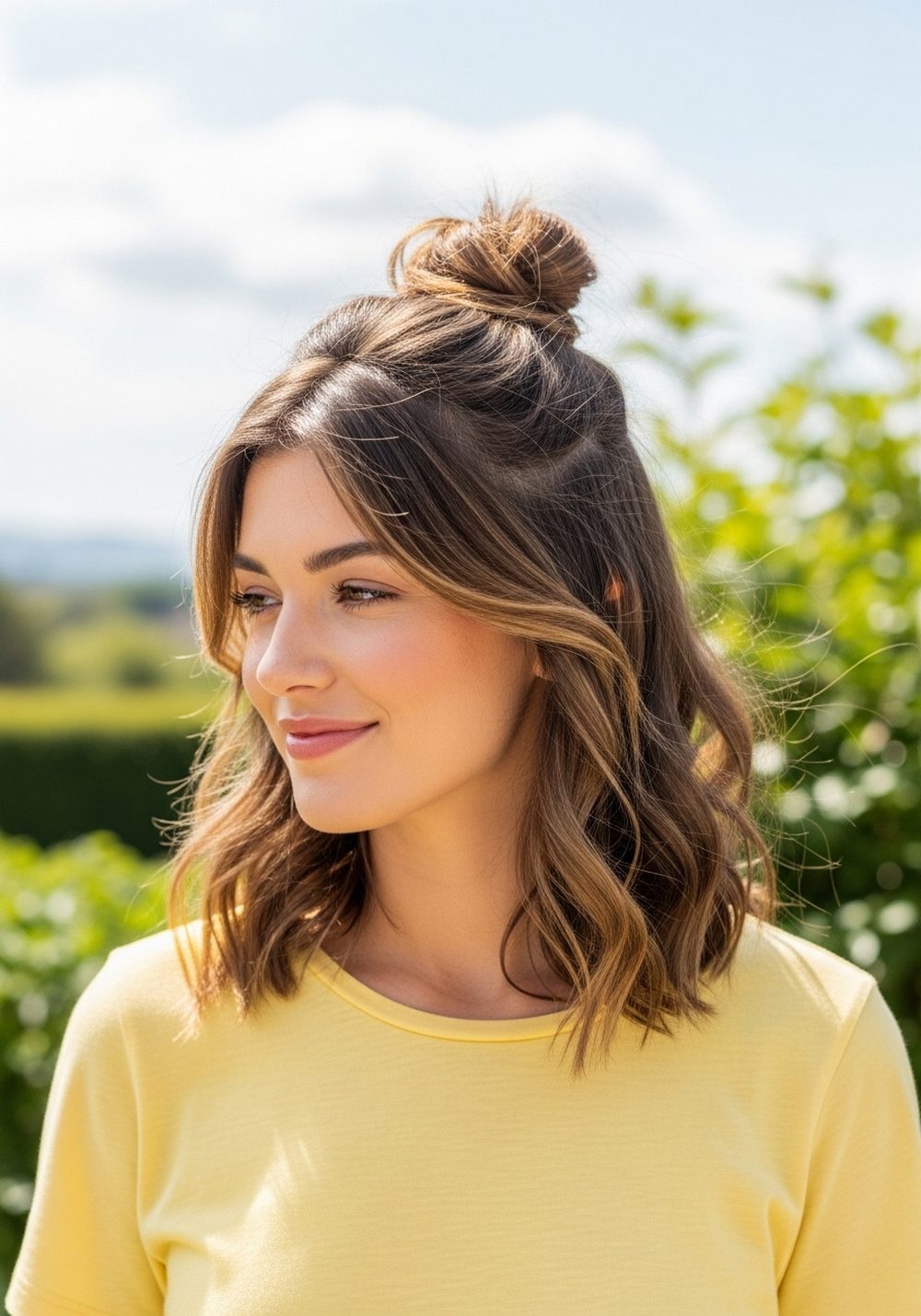 Messy Top Knot Hairstyle