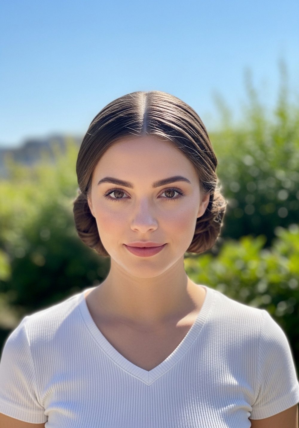 Middle-Part Bundle Hairstyle