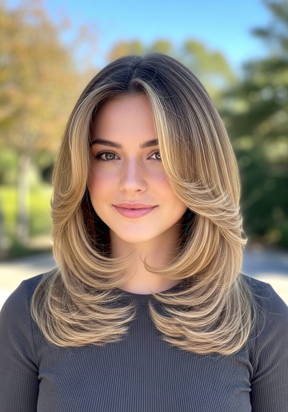 Polished Long U-Shape Blowout Hairstyle