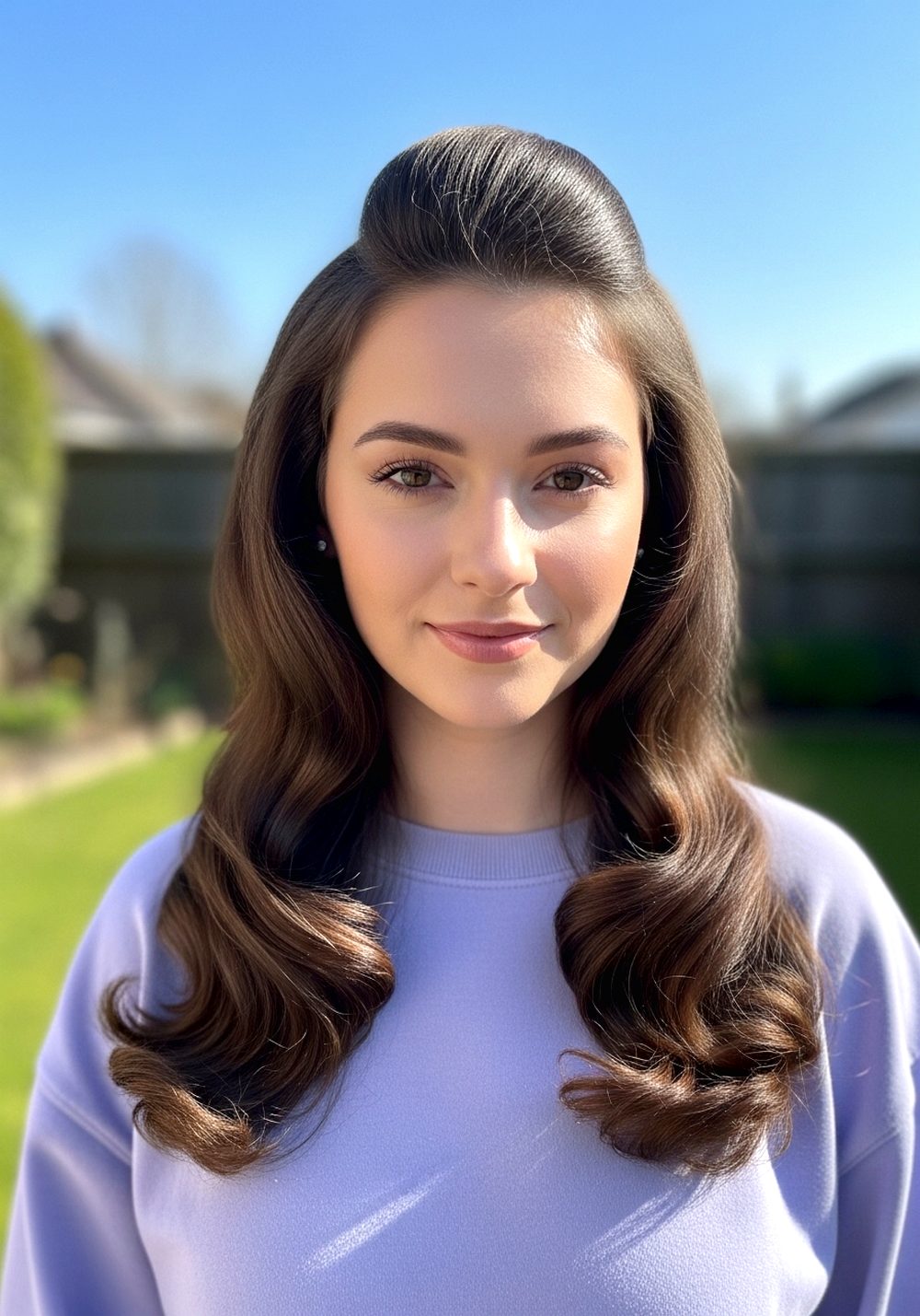 Polished Ribbon Blowout Curls Hairstyle