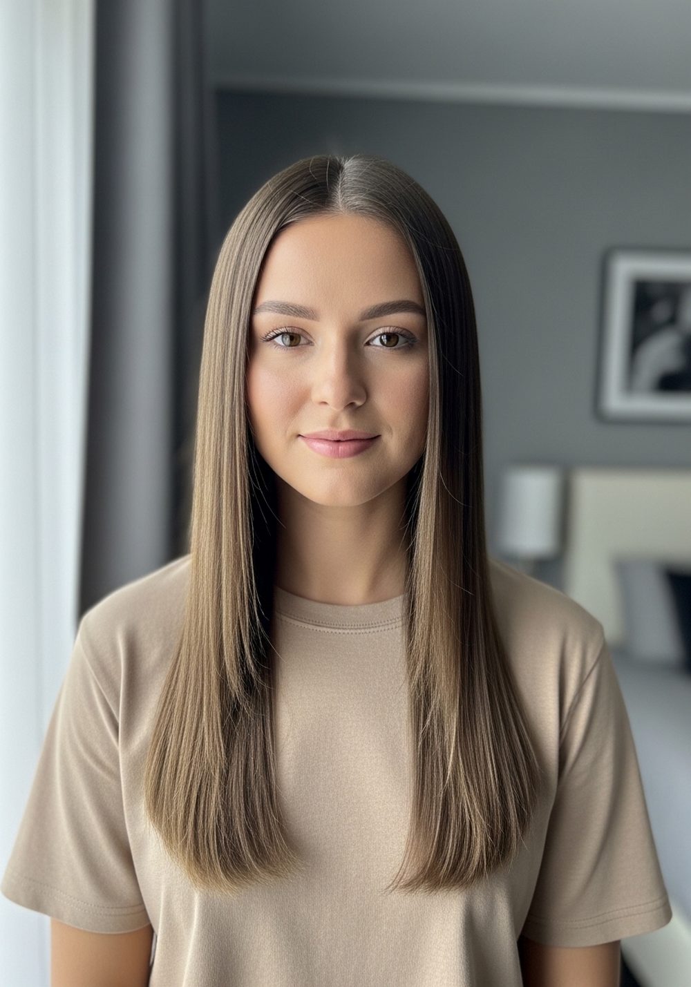 Polished Straight Finish Hairstyle