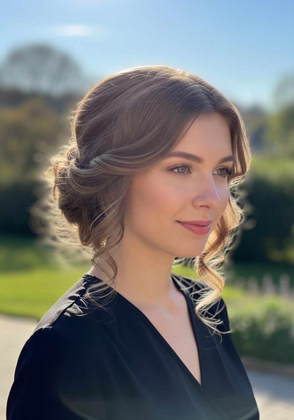 Romantic Loose Bundle Hairstyle