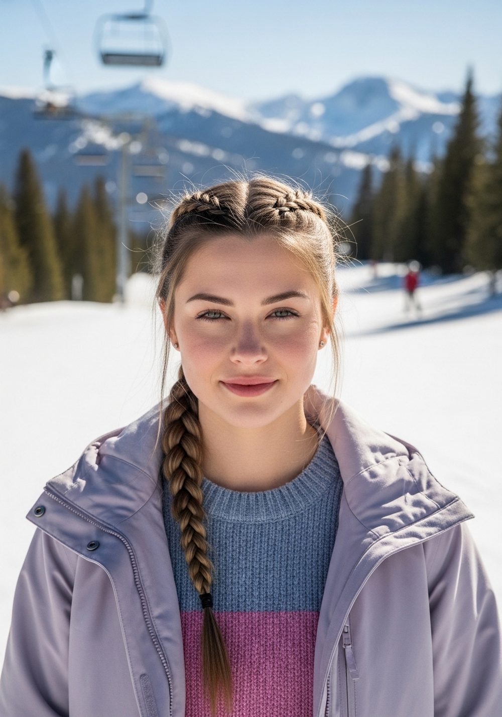 Rope Braid Low Ponytail Hairstyle