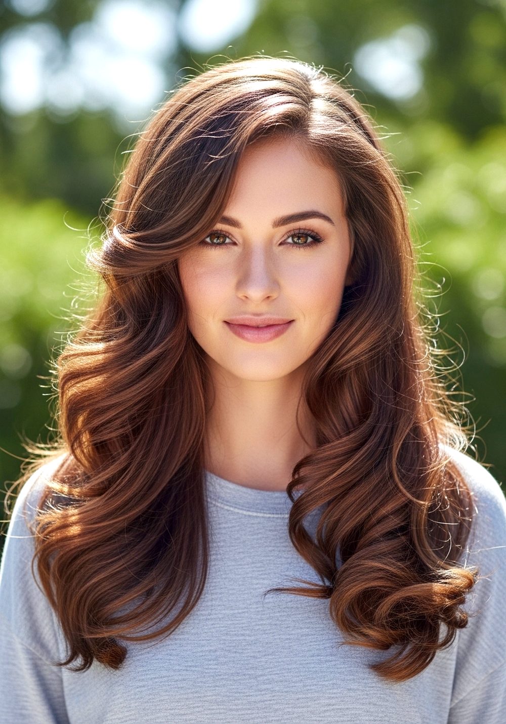 Side Part Full Body Blowout Curls Hairstyle