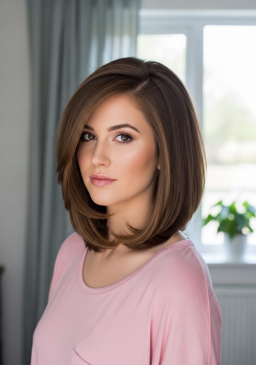 Side-Part Volume Hairstyle