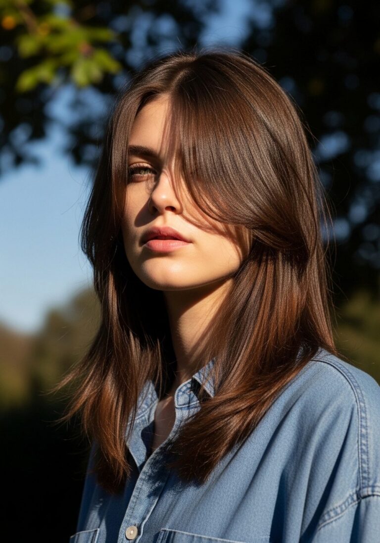 Side-Swept Front Layer Cut Hairstyles