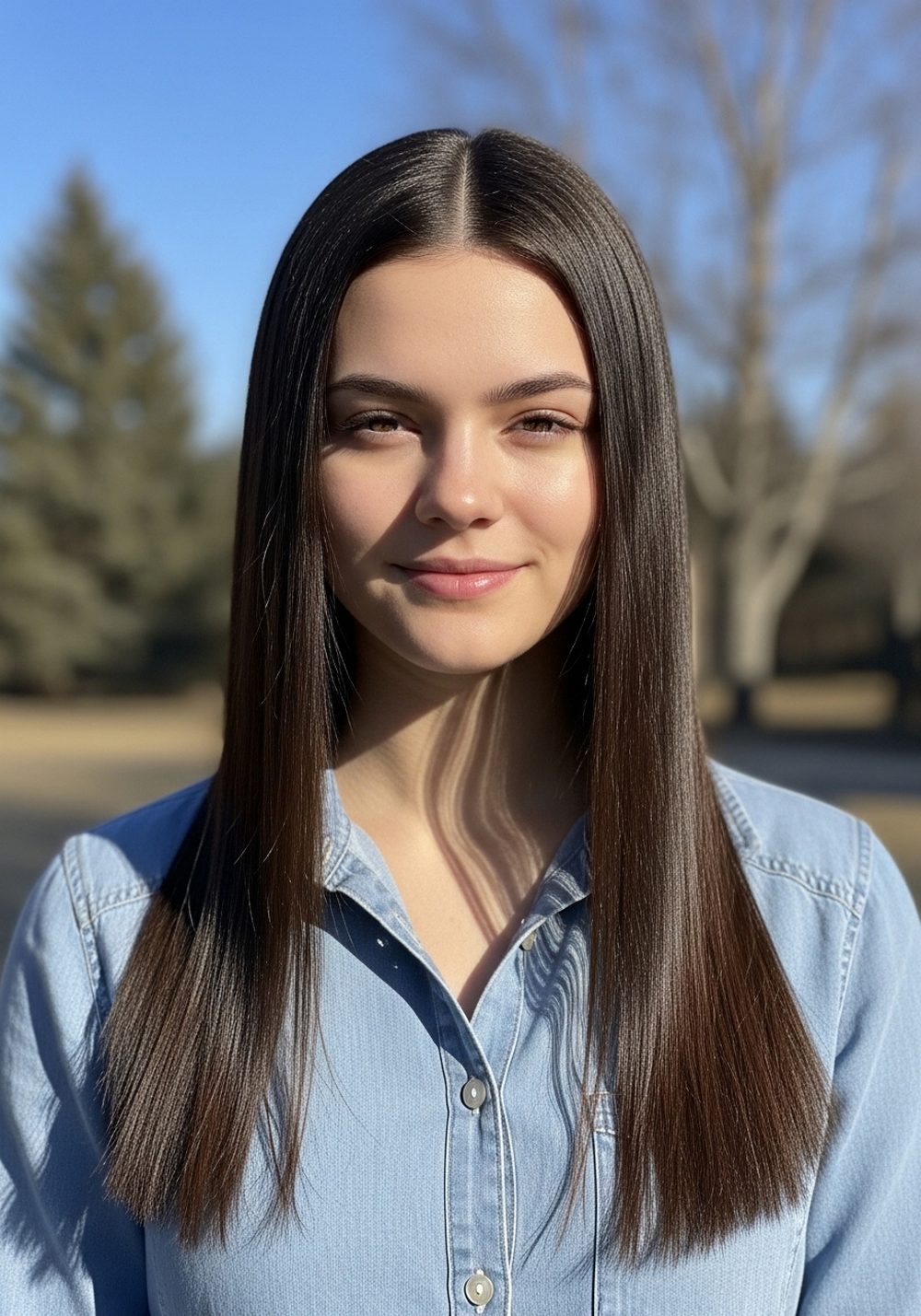 Simple Everyday Straight Bundle Hairstyle