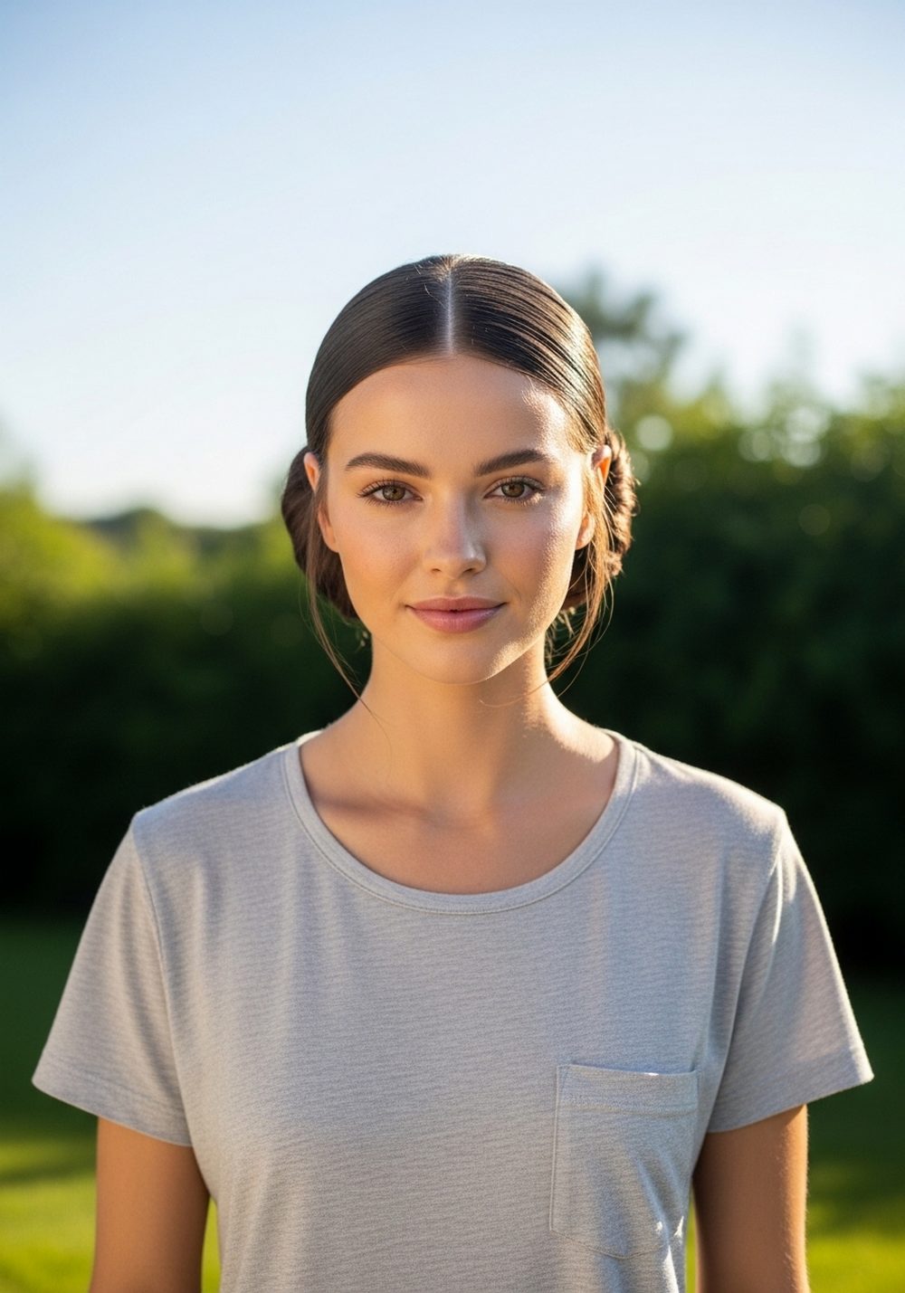 Sleek Center-Part Bundle Hairstyle