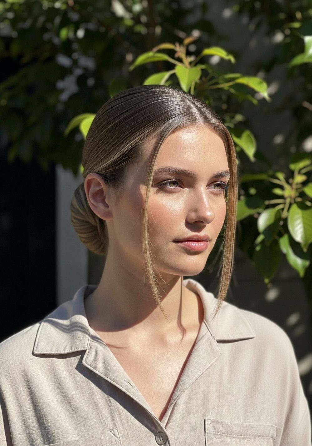 Sleek Low Bun Hairstyle