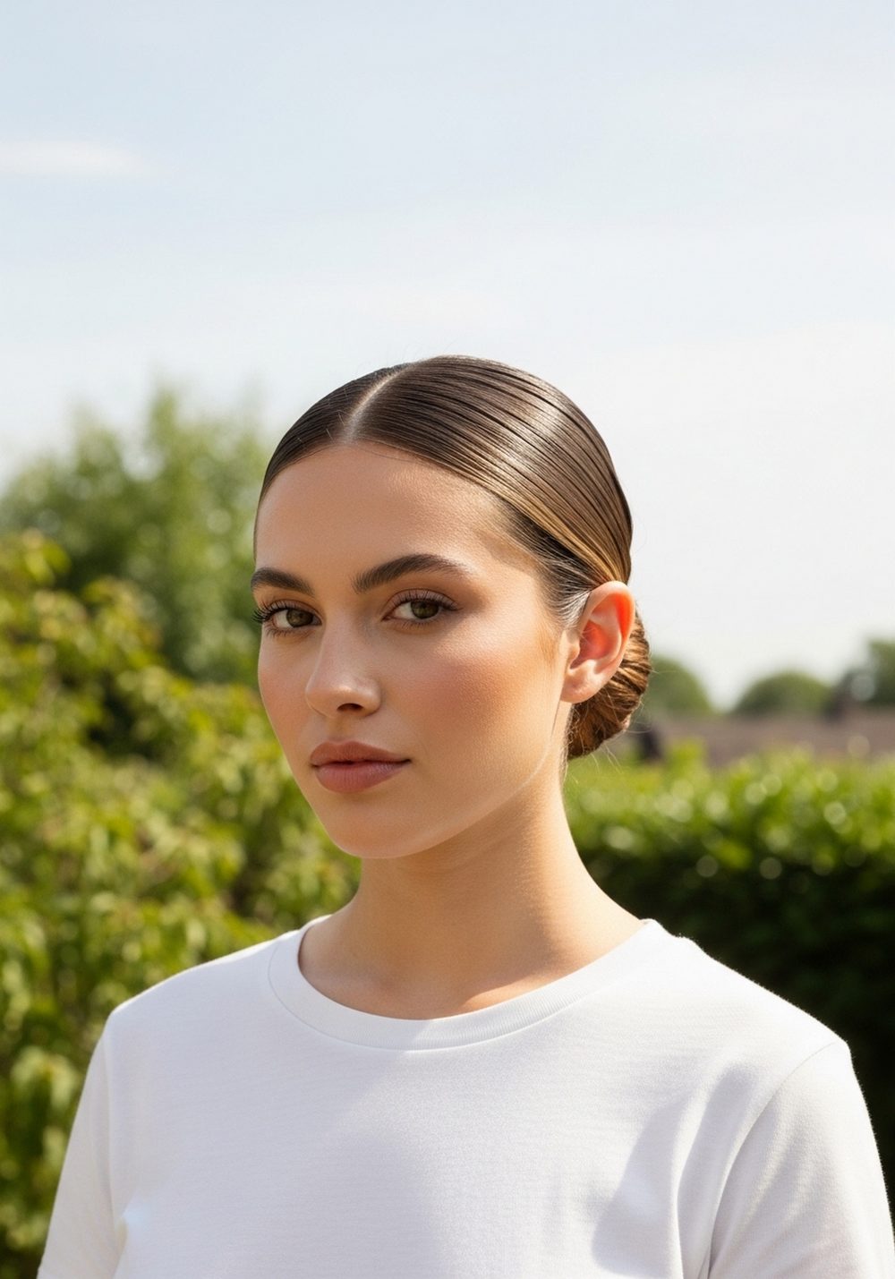 Sleek Low Bun Hairstyle
