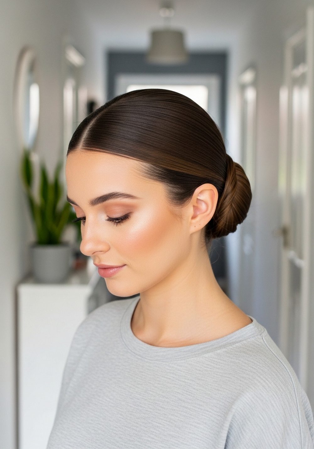 Sleek Low Bun Hairstyle