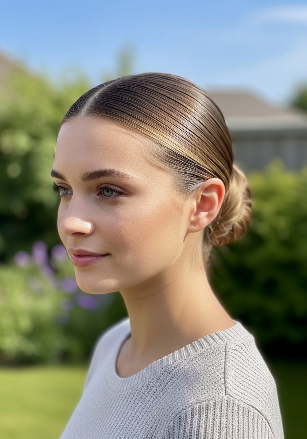 Sleek Low Bundle Hairstyle