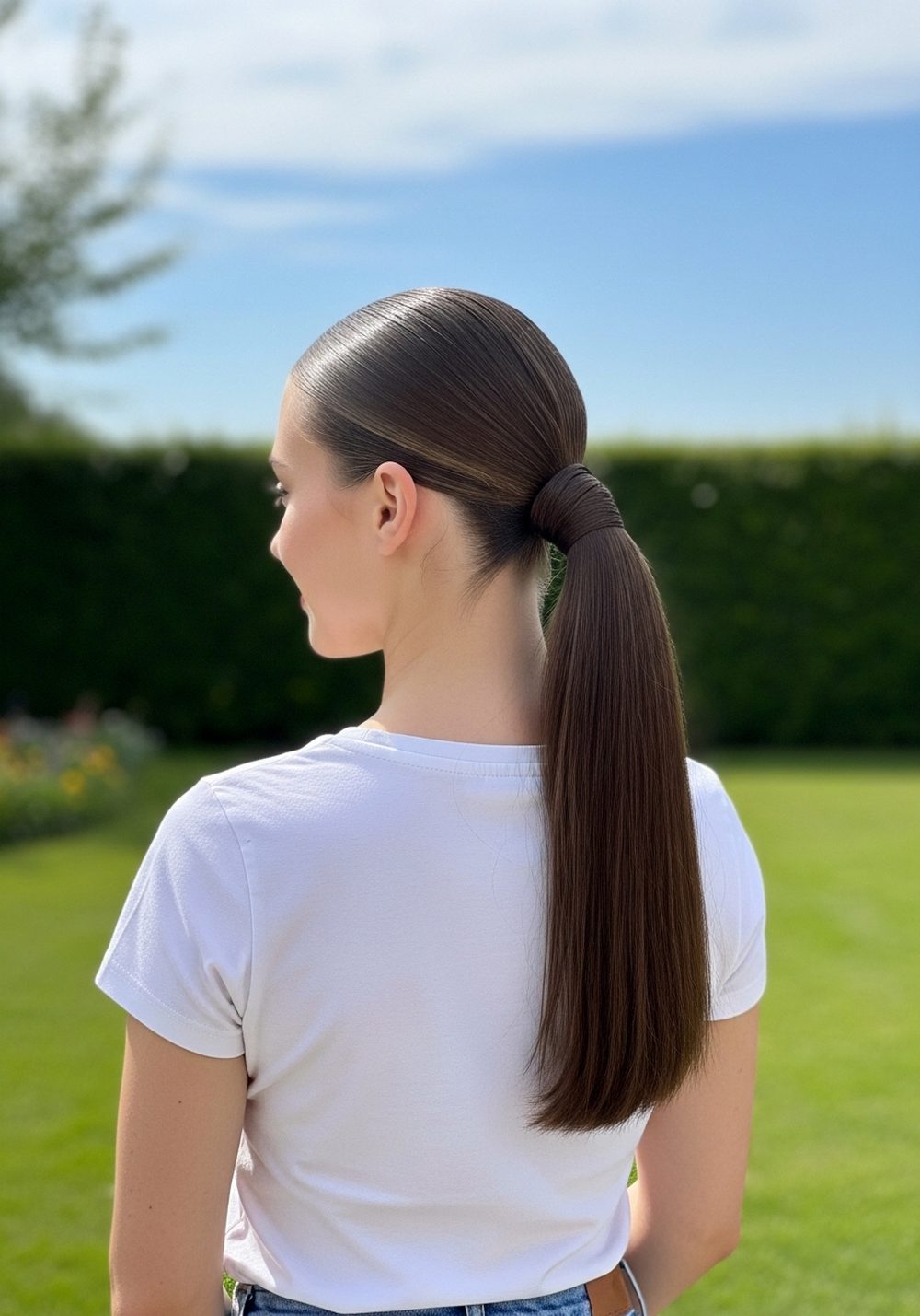 Sleek Low Ponytail Bundle Hairstyle