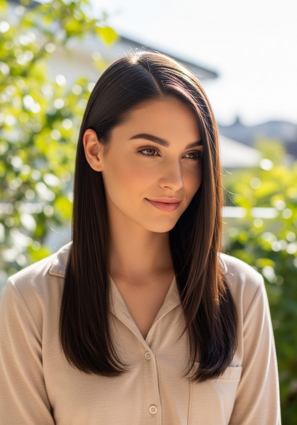 Sleek One-Side Tuck Cassie Hairstyle