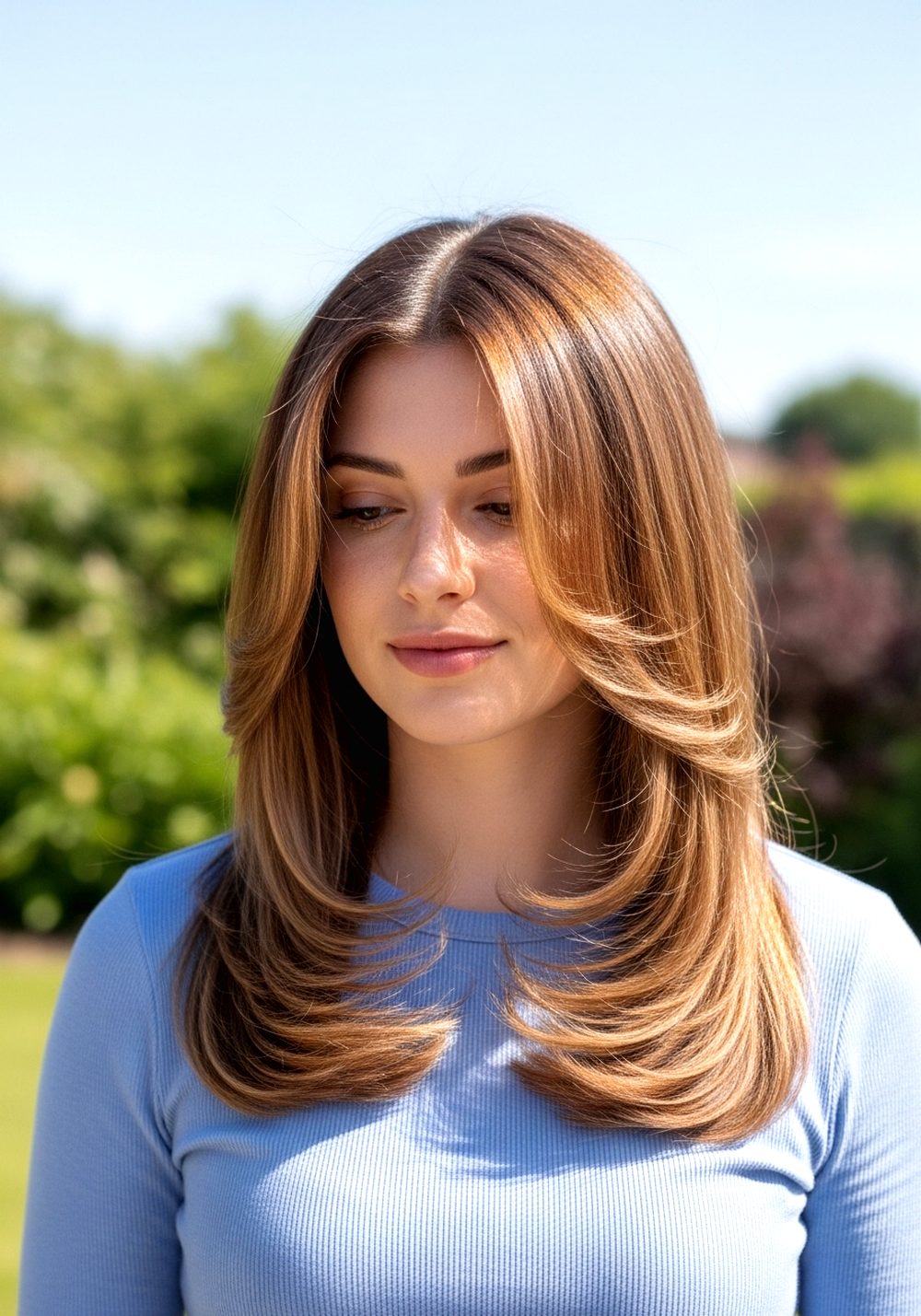 Smooth Everyday Layers Hairstyle
