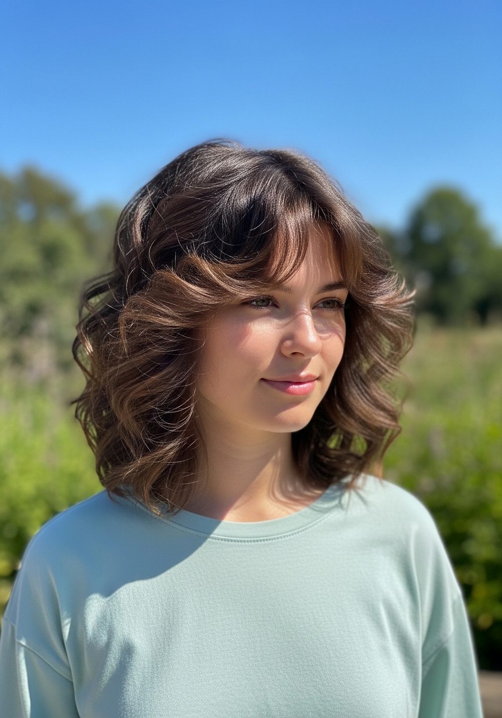 Soft Curl U Cut Hairstyle