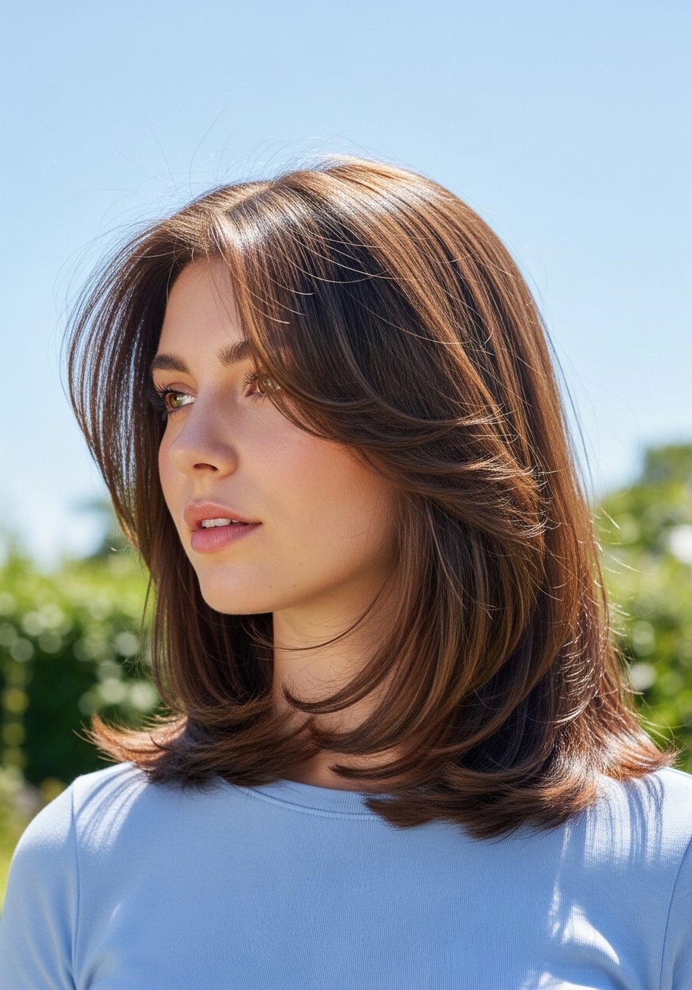 Soft Layer Blowout Hairstyle