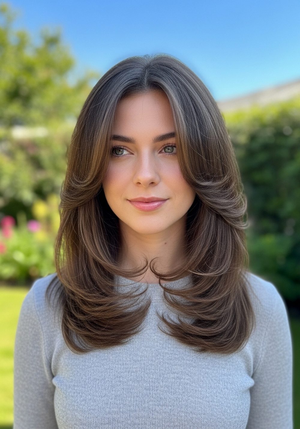 Soft Layered Blowout Hairstyle