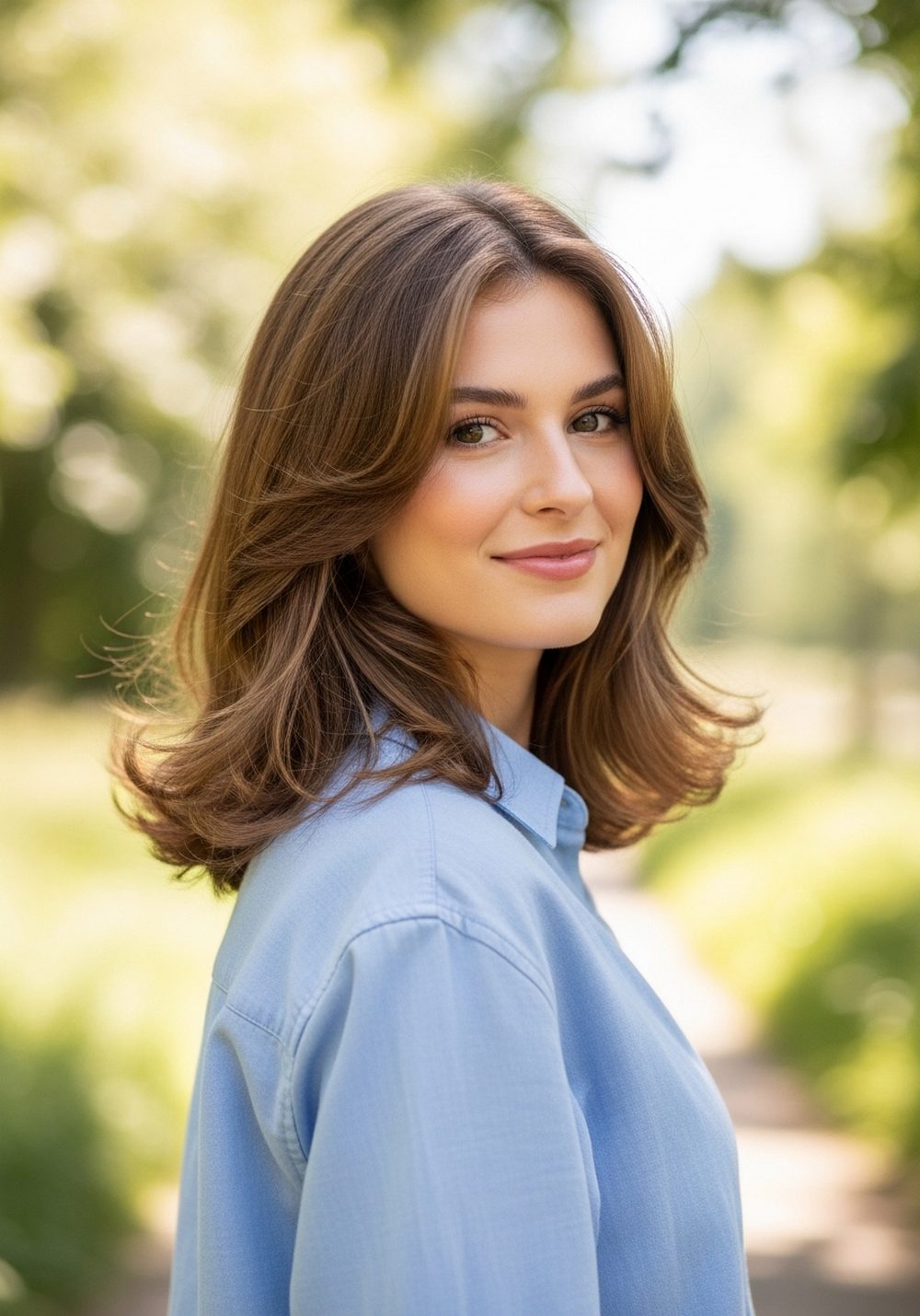 Soft Layered Blowout Hairstyle