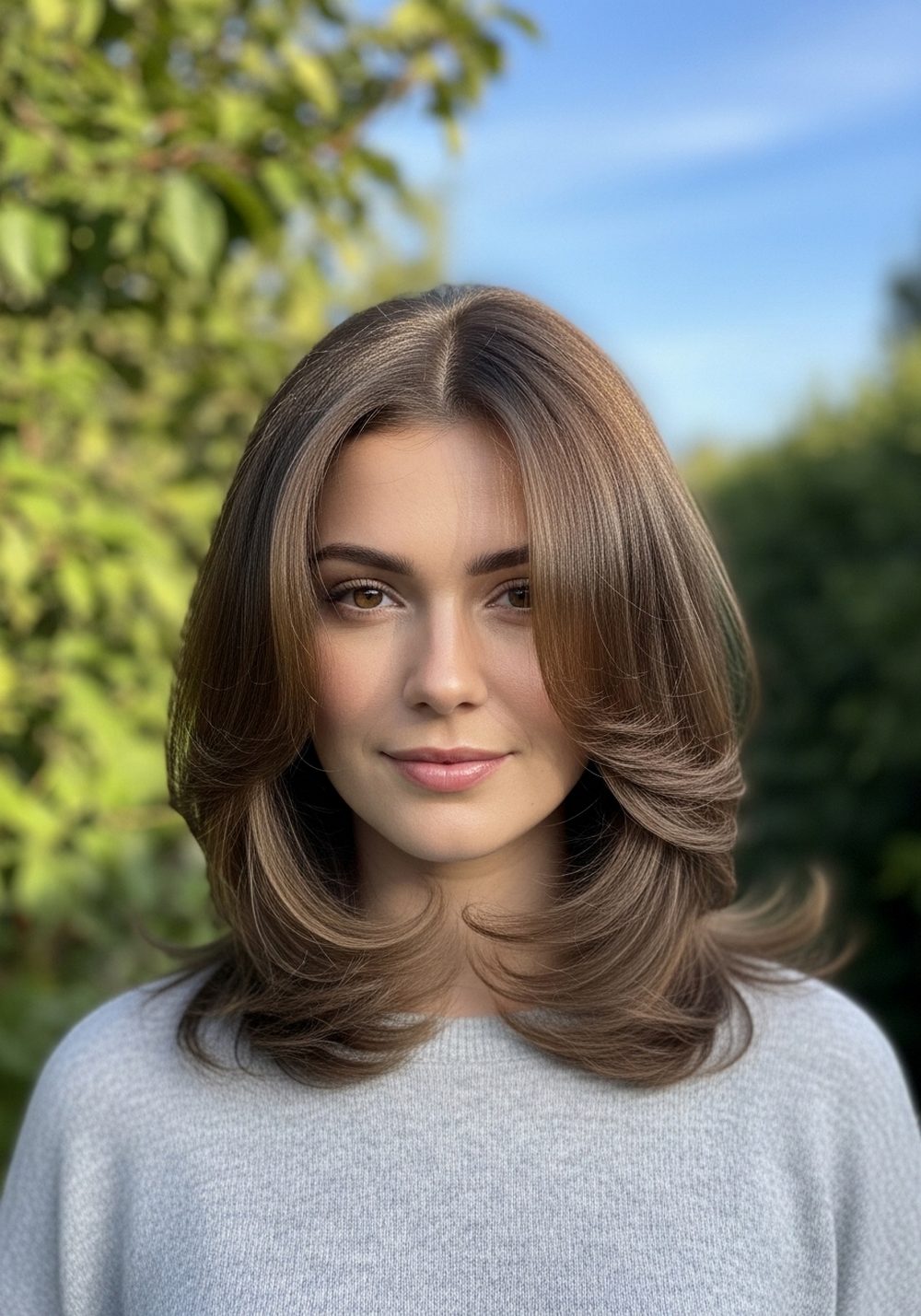 Soft Layered Blowout Hairstyle