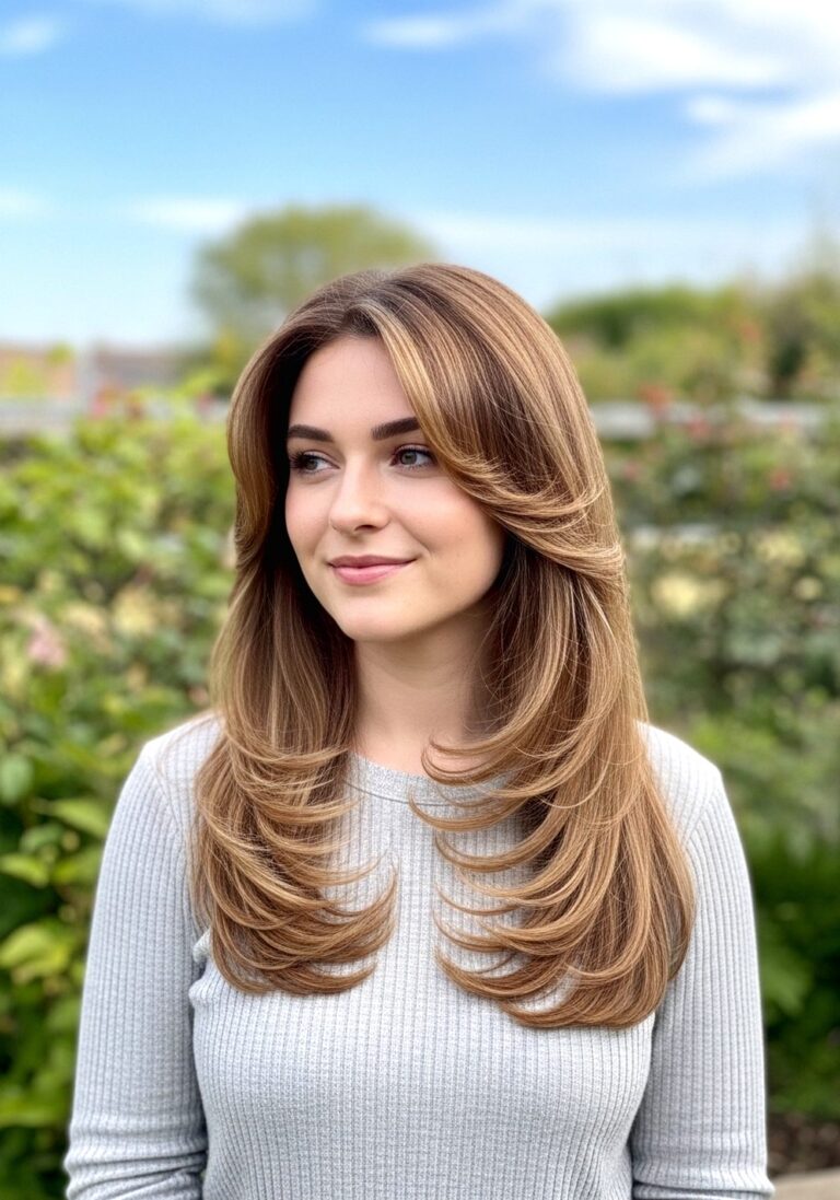 Soft Middle-Part Bounce Hairstyle