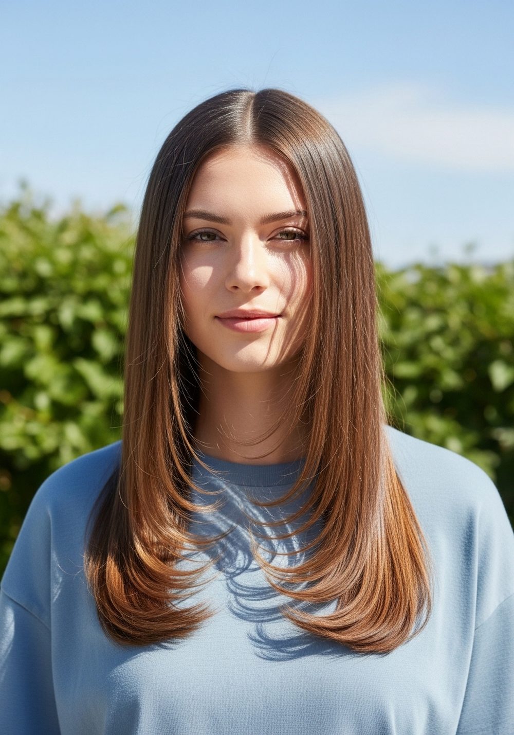 Soft U-Shaped Long Cut Hairstyle